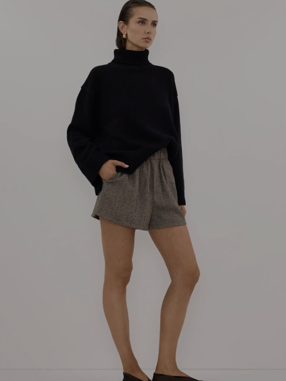 Dissh Brown Tweed Shorts